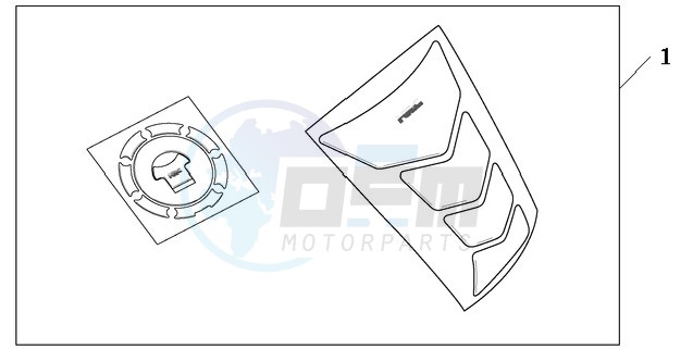 TANKPAD / FUEL LID COVER blueprint