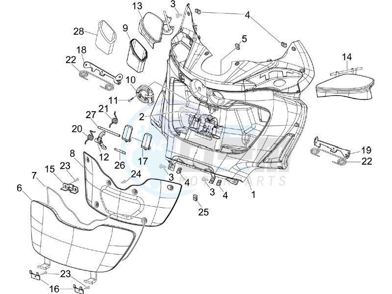 Front glove-box - Knee-guard panel image