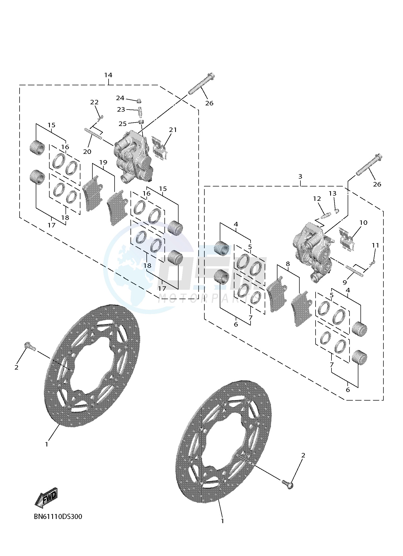 FRONT BRAKE CALIPER image