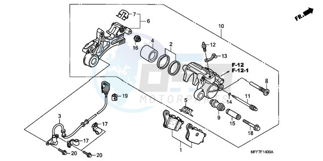 REAR BRAKE CALIPER/ SPEED SENSOR image