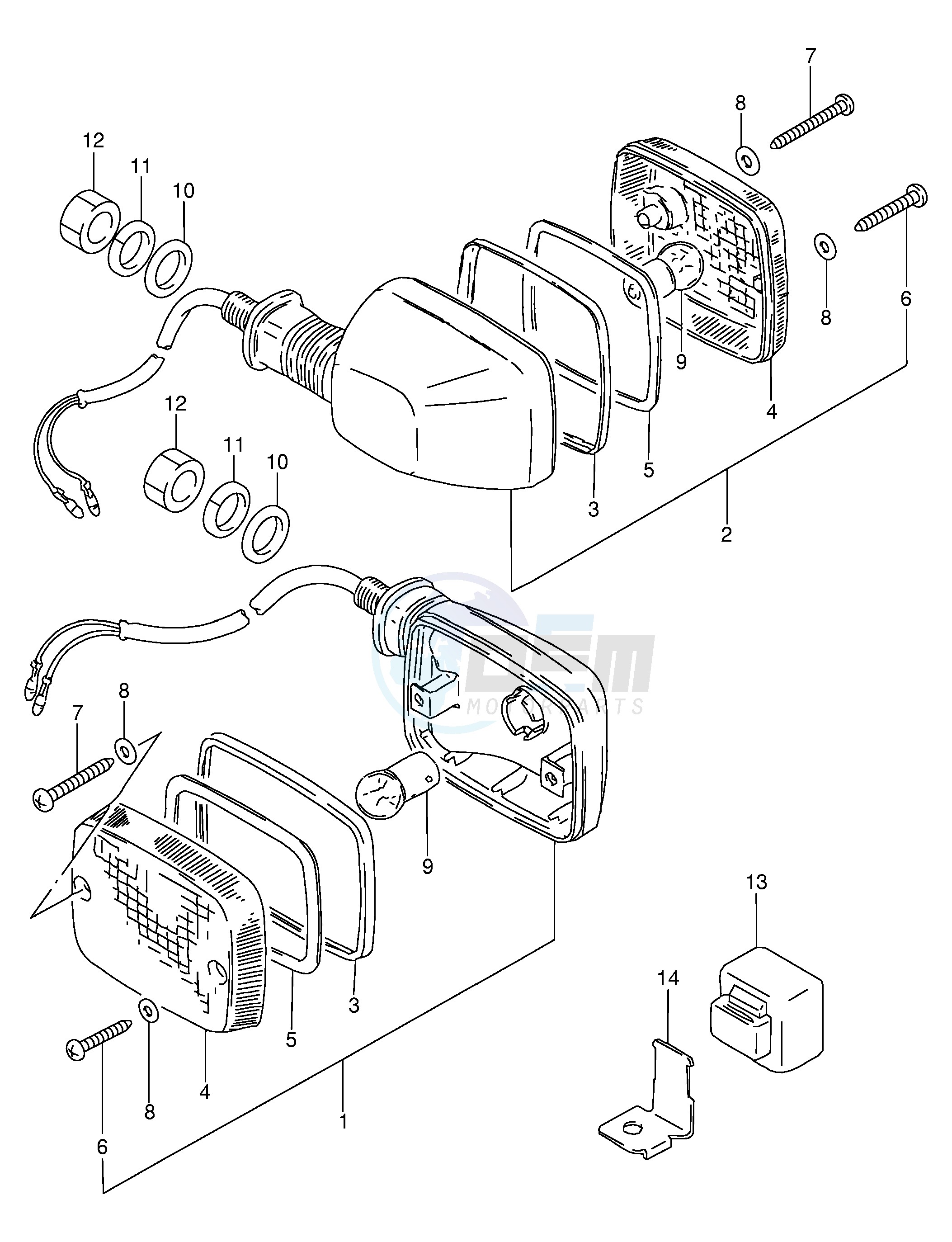 TURN SIGNAL LAMP (MODEL R P36) blueprint