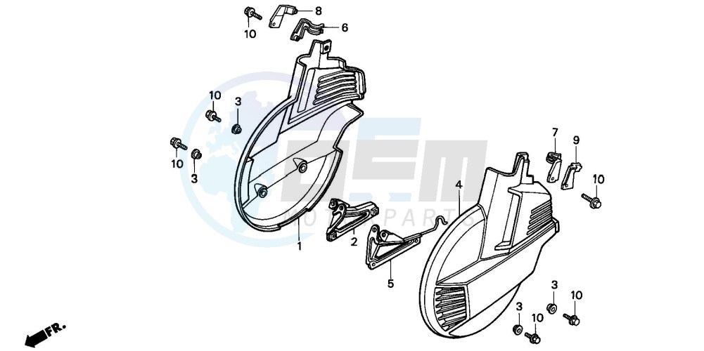 FRONT WHEEL COVER blueprint