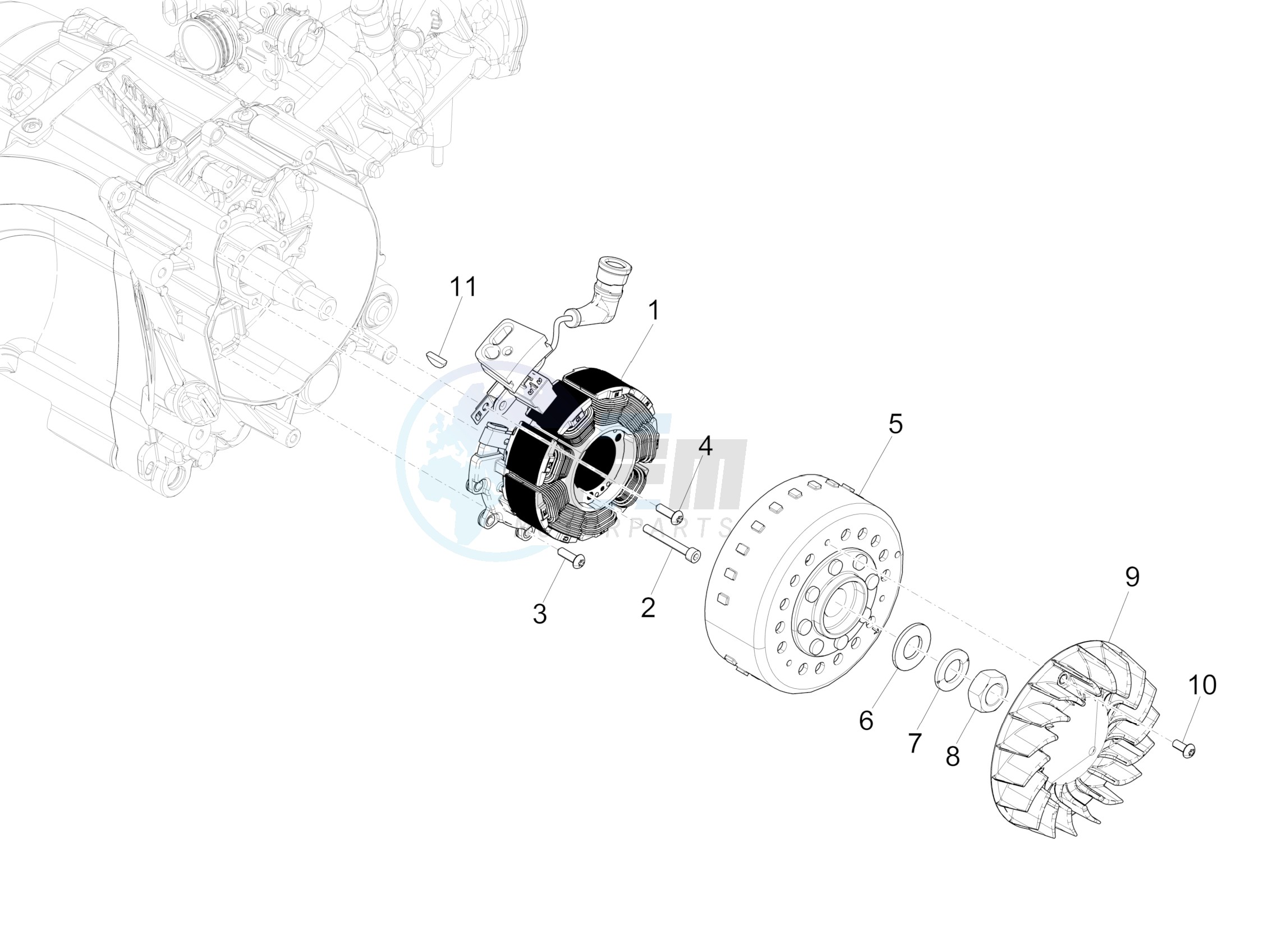 Flywheel magneto blueprint
