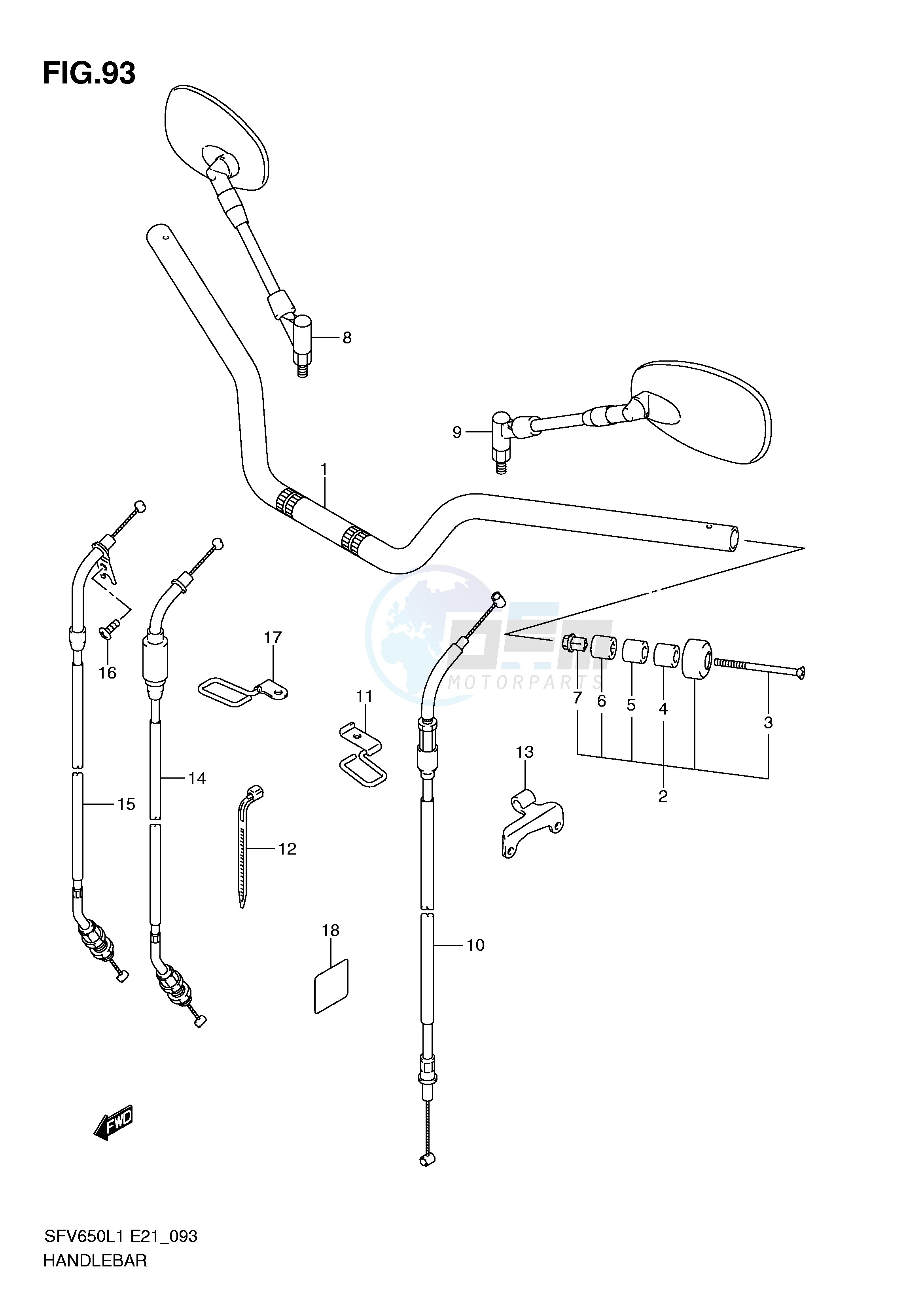 HANDLEBAR (SFV650UL1 E24) image