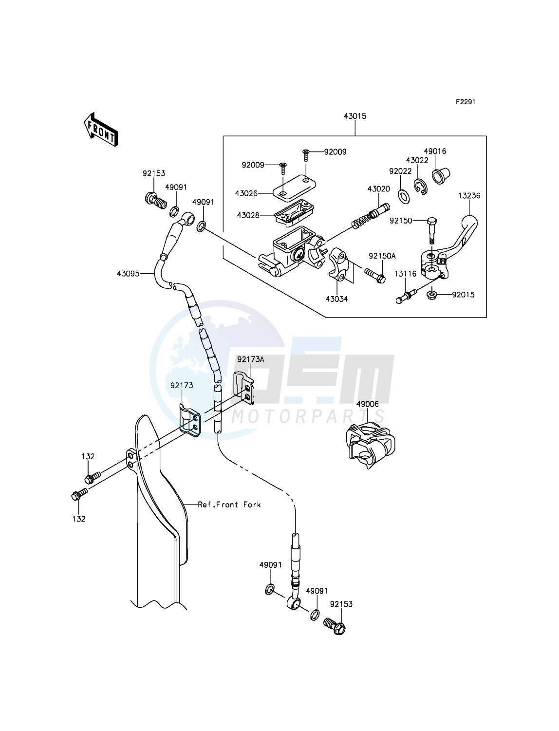 Front Master Cylinder blueprint