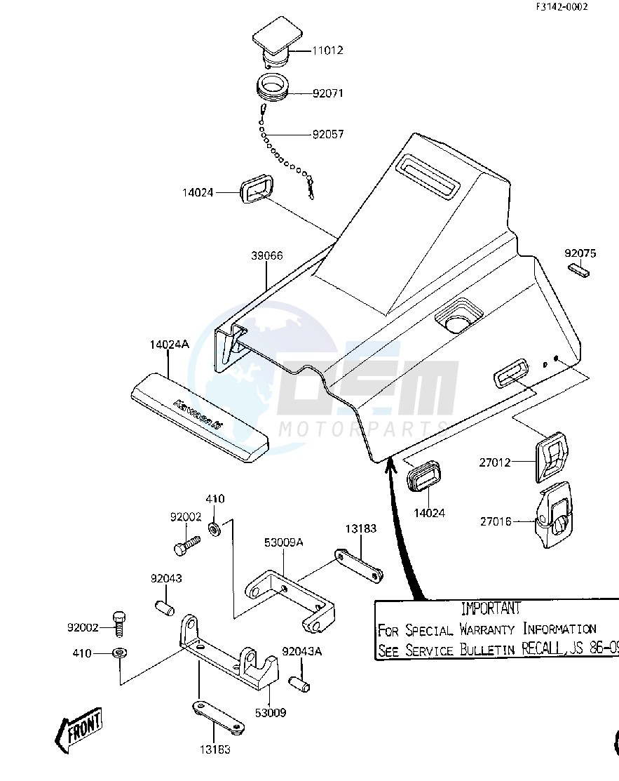 ENGINE HOOD -- JF650-A1- - image