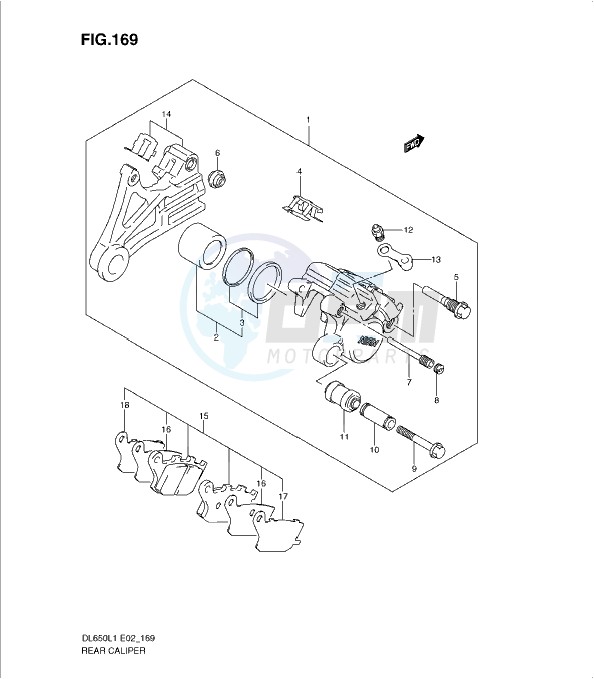 REAR CALIPER (DL650L1 E2) image