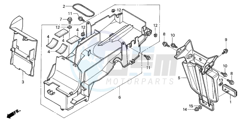 REAR FENDER (CB1300/F/F1/ S) blueprint