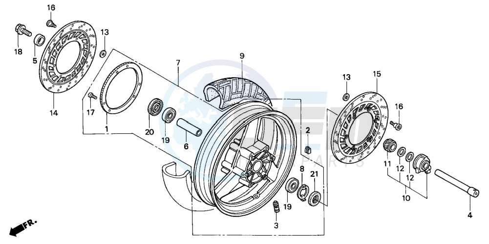 FRONT WHEEL (ST1100A) image
