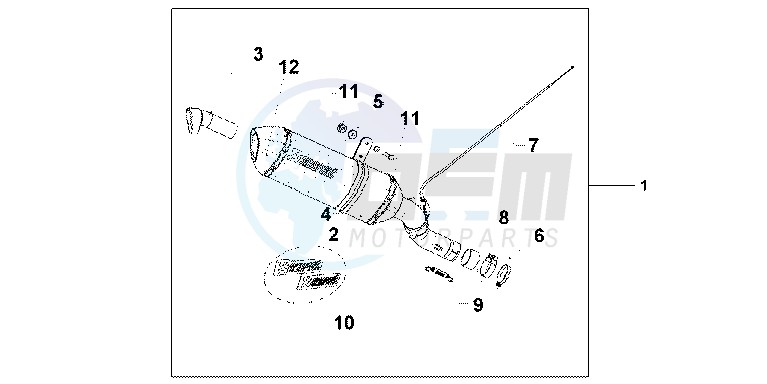TITANIUM SLIPON EXH VFR1200F blueprint