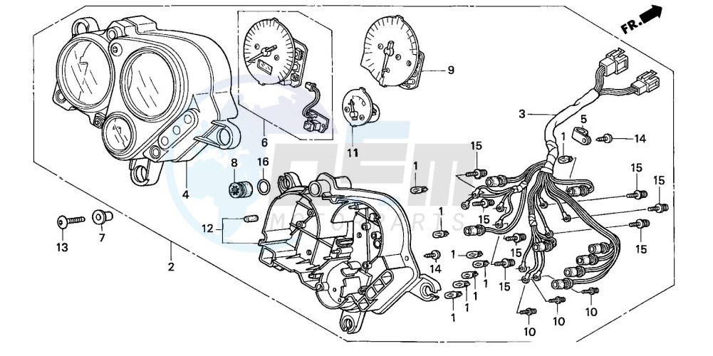 METER (CB600F22) blueprint