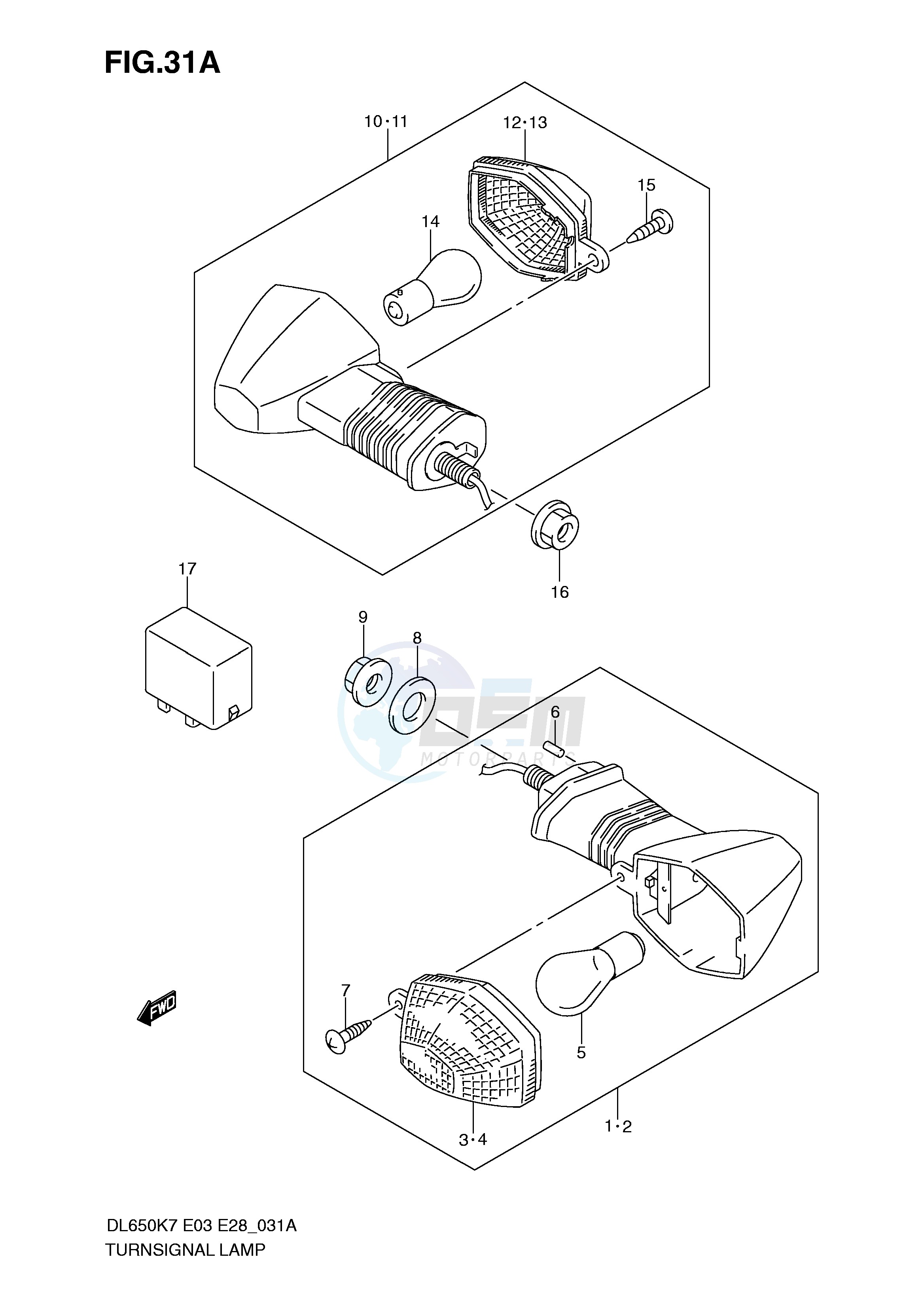 TURNSIGNAL LAMP (MODEL K9 L0) blueprint