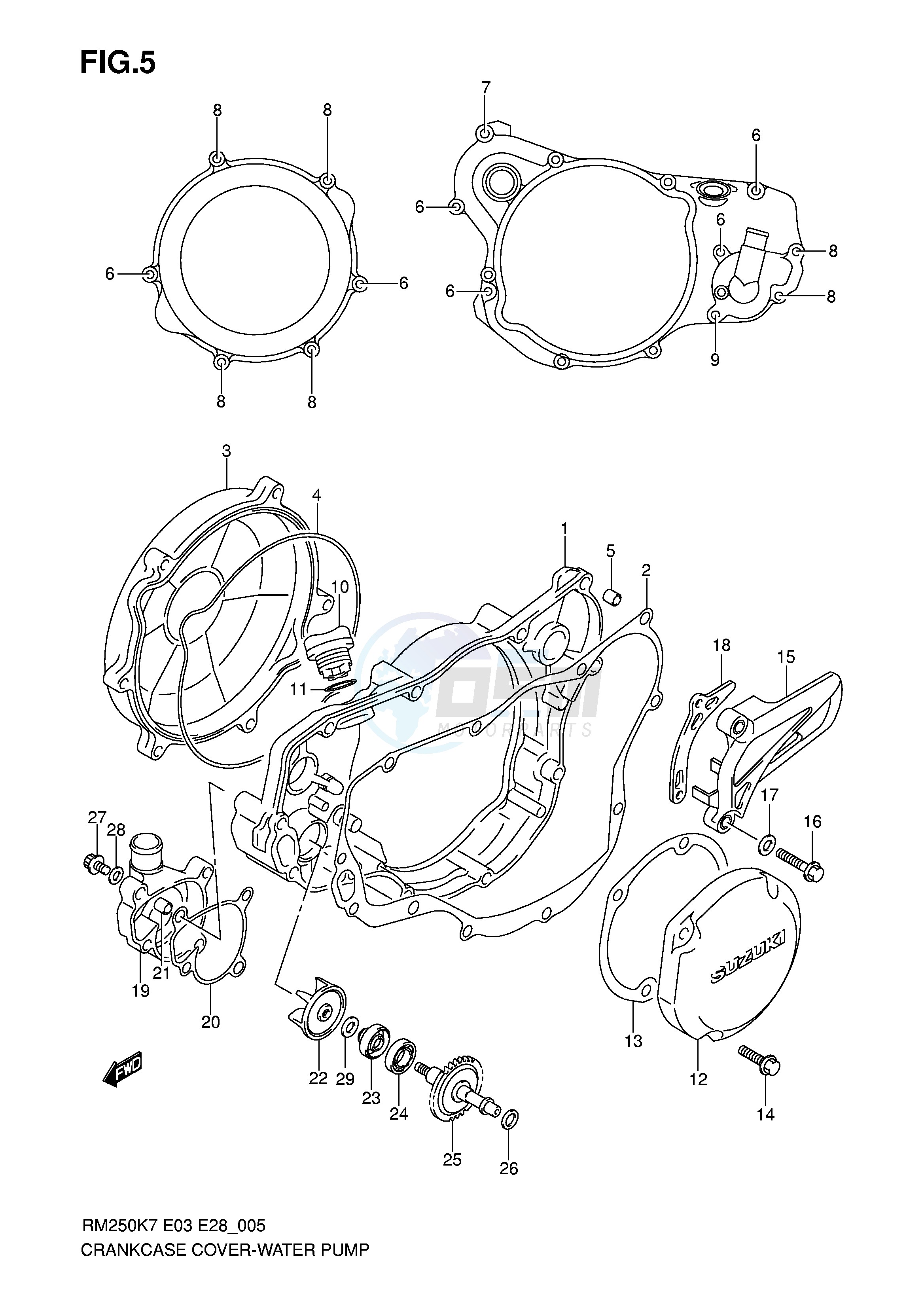 CRANKCASE COVER-WATER PUMP image