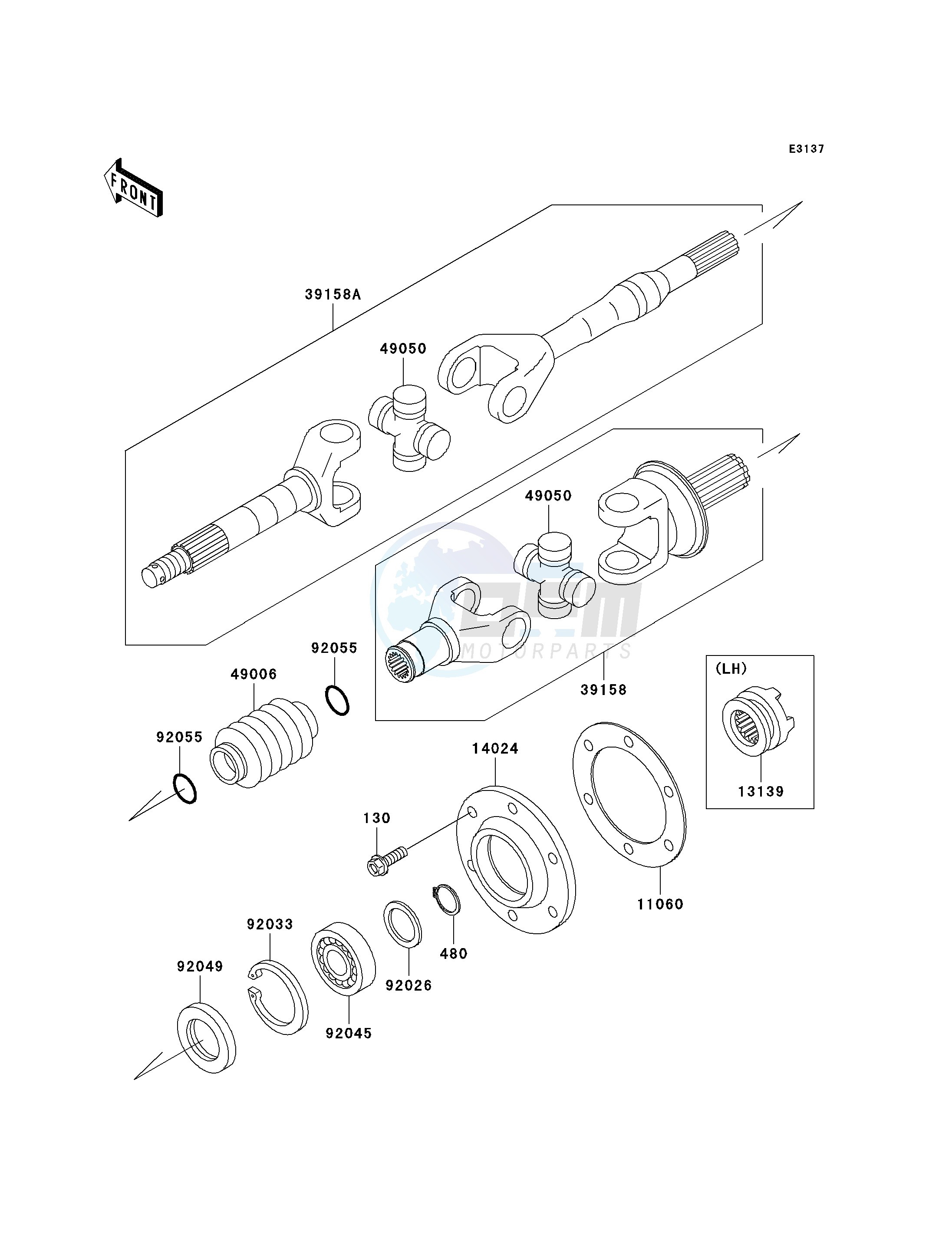 DRIVE SHAFT-REAR-- KAF620-E1 - E3- - image