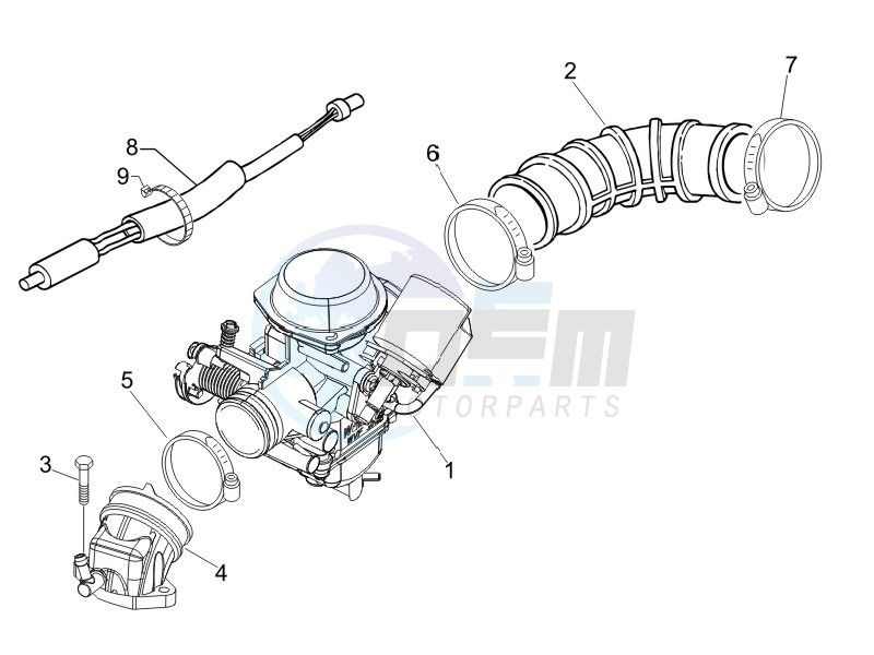 Carburettor  assembly - Union pipe image