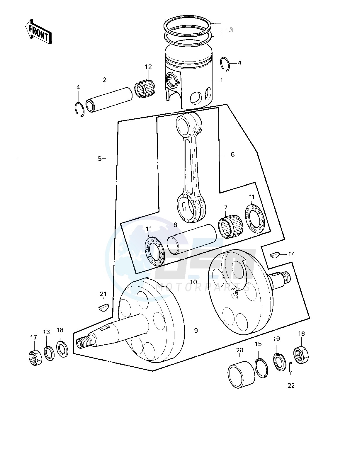 CRANKSHAFT_PISTON -- 80-81 KE175-D2_D3- - image