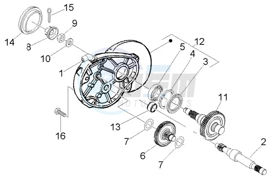 Rear wheel shaft image