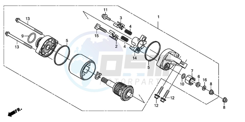 STARTER MOTOR (XL125V7/8) blueprint