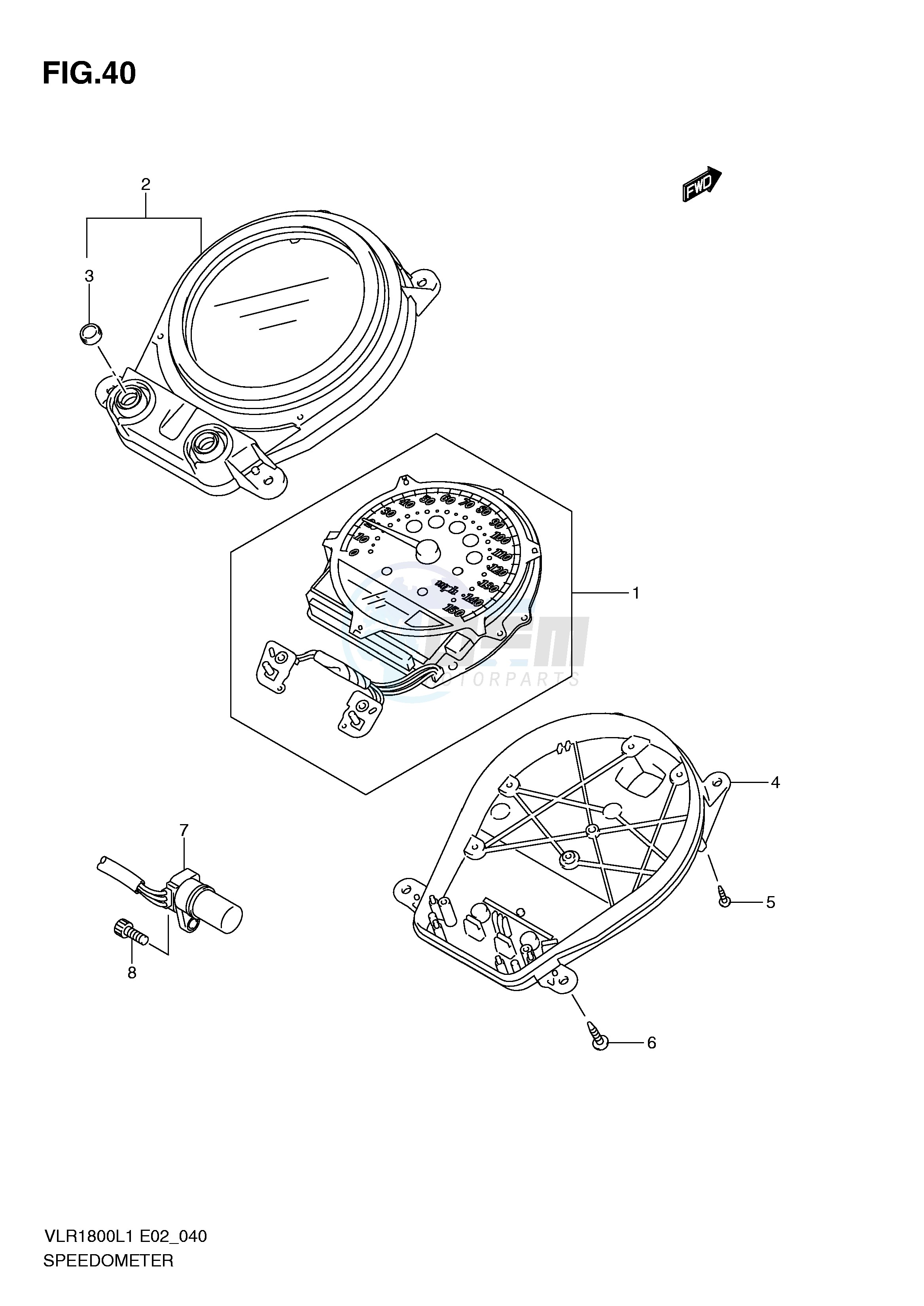 SPEEDOMETER (VLR1800TL1 E2) image