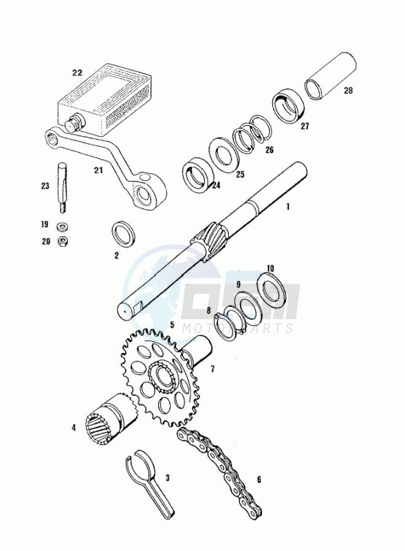 Pedal strarter mechanism blueprint
