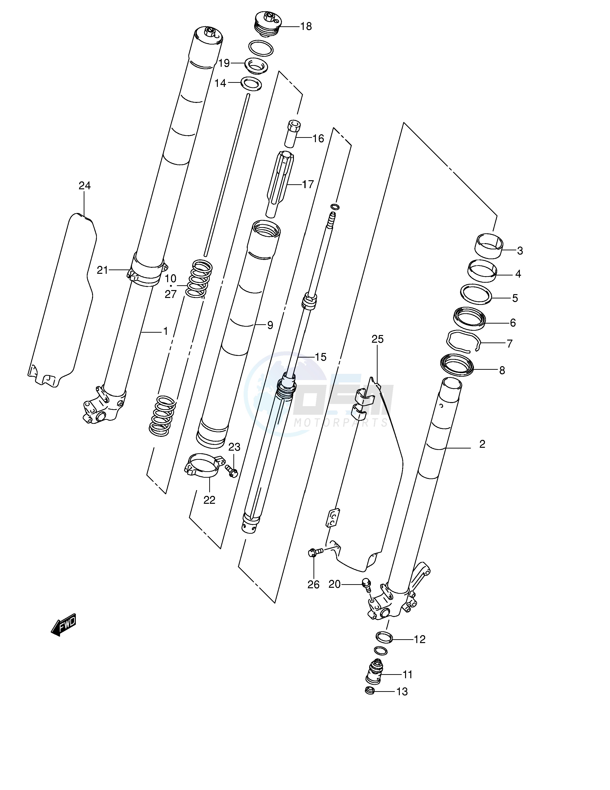 FRONT DAMPER (MODEL K2) blueprint
