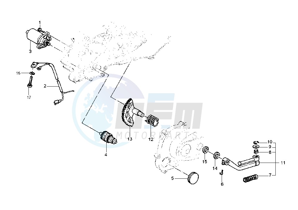 Starting Motor - Starting lever image