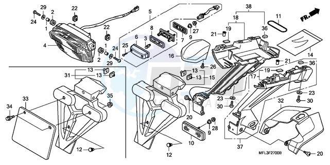 TAILLIGHT (CBR1000RR8,9/R A9) image