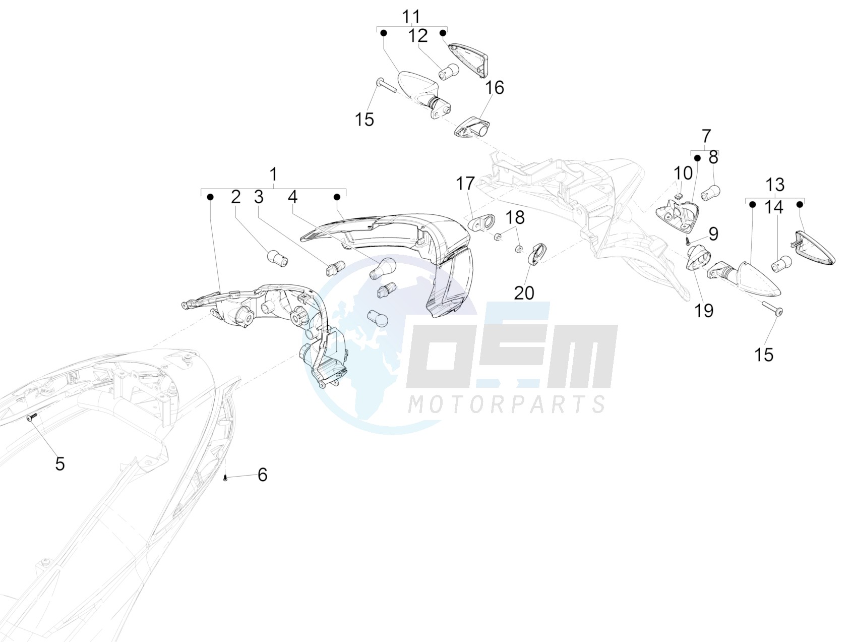 Rear headlamps - Turn signal lamps image