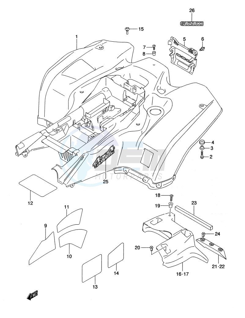 REAR FENDER (LT-A500XPL2 P24) image