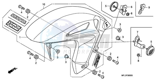 FRONT FENDER blueprint