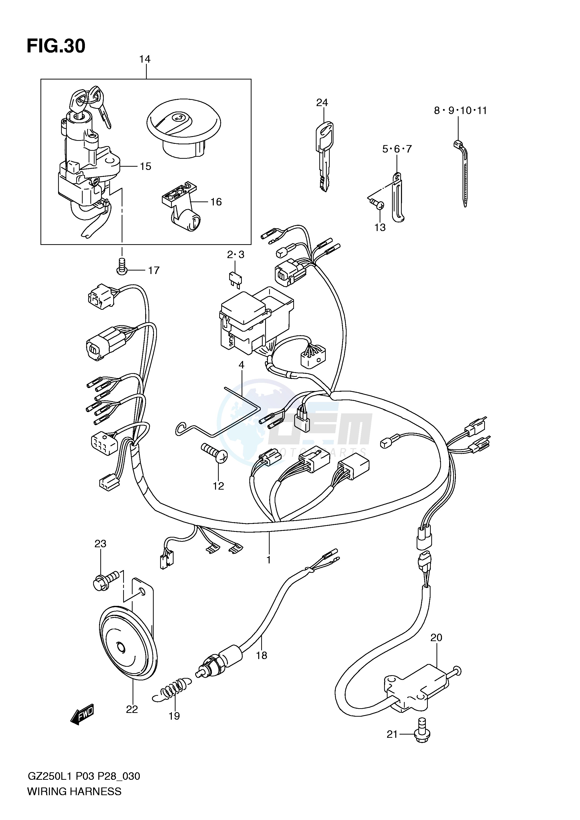 WIRING HARNESS (MODEL P3) image