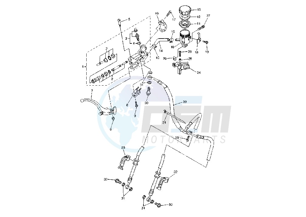 FRONT MASTER CYLINDER image