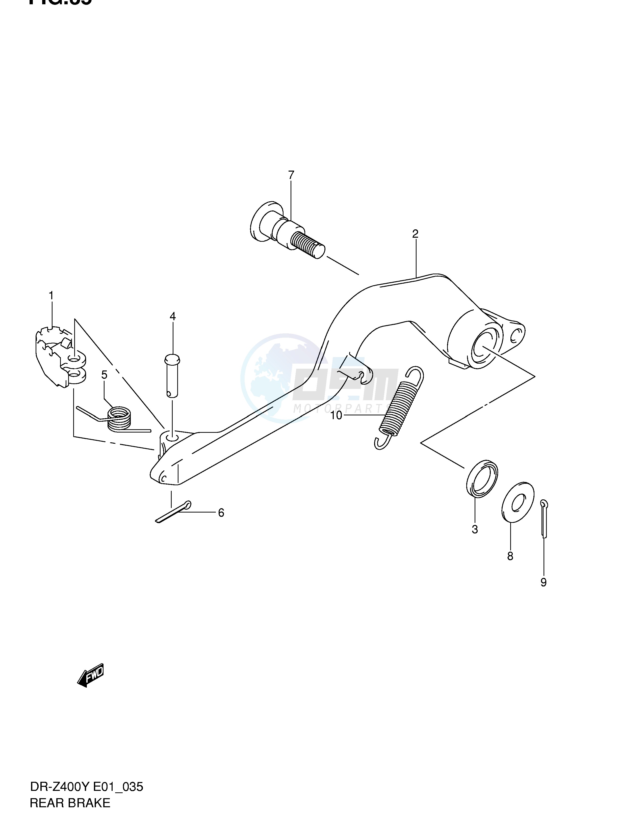 REAR BRAKE (WITH OUT E24) blueprint