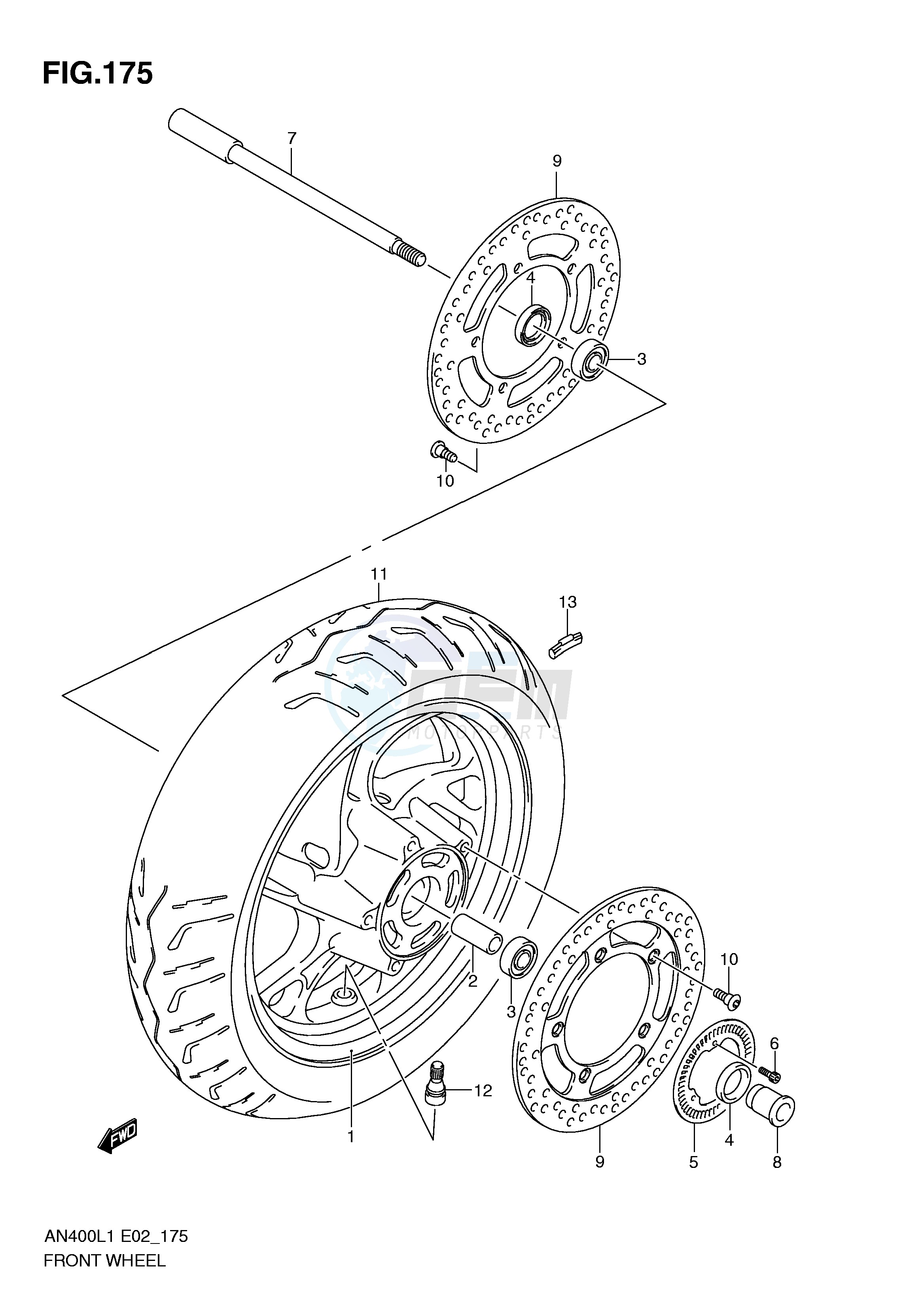 FRONT WHEEL (AN400AL1 E24) image