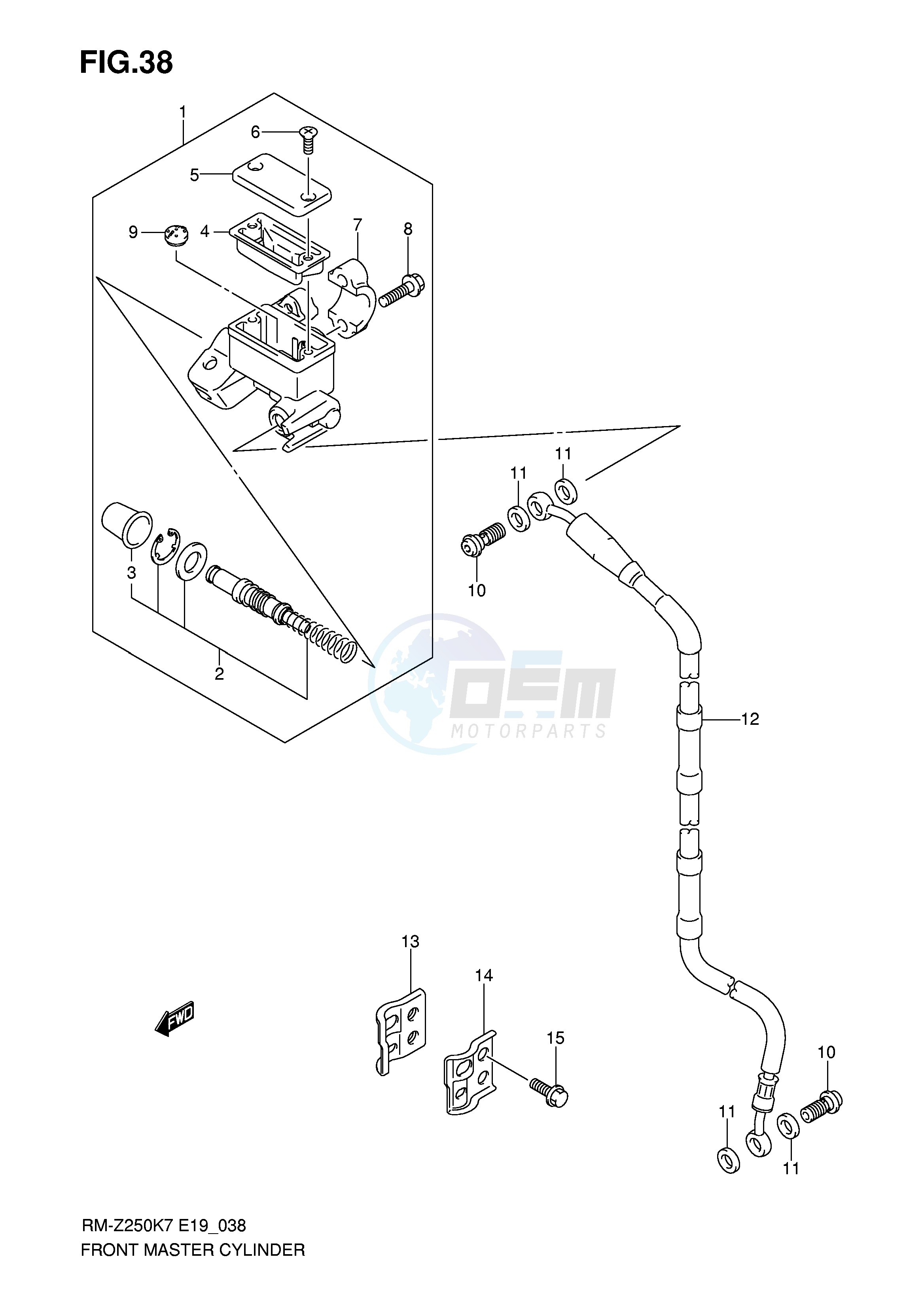 FRONT MASTER CYLINDER (MODEL K7) image