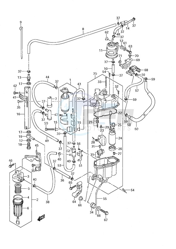 Fuel Pump/Fuel Vapor Separator (S/N 110001 & Newer) image