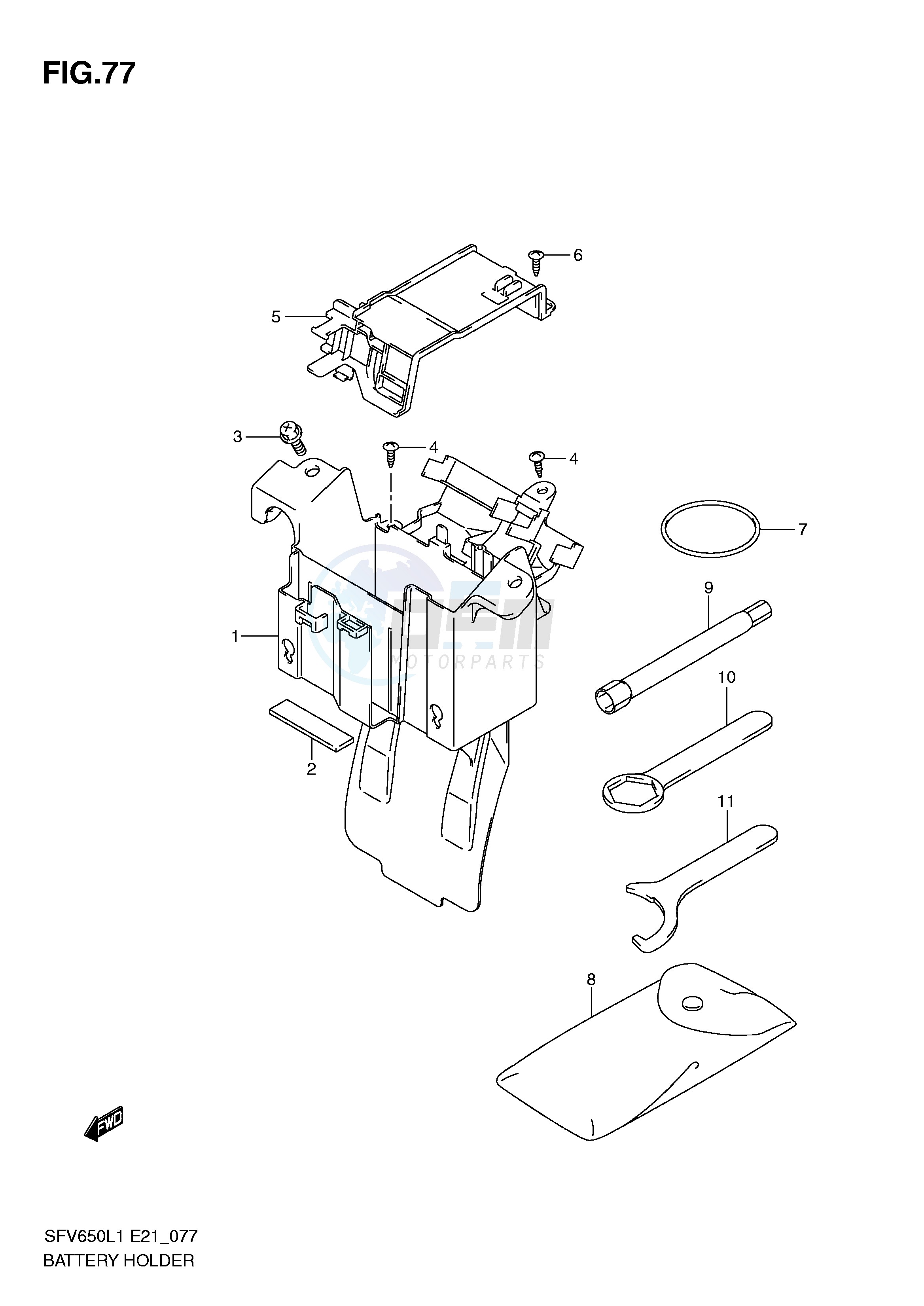 BATTERY HOLDER (SFV650L1 E24) image