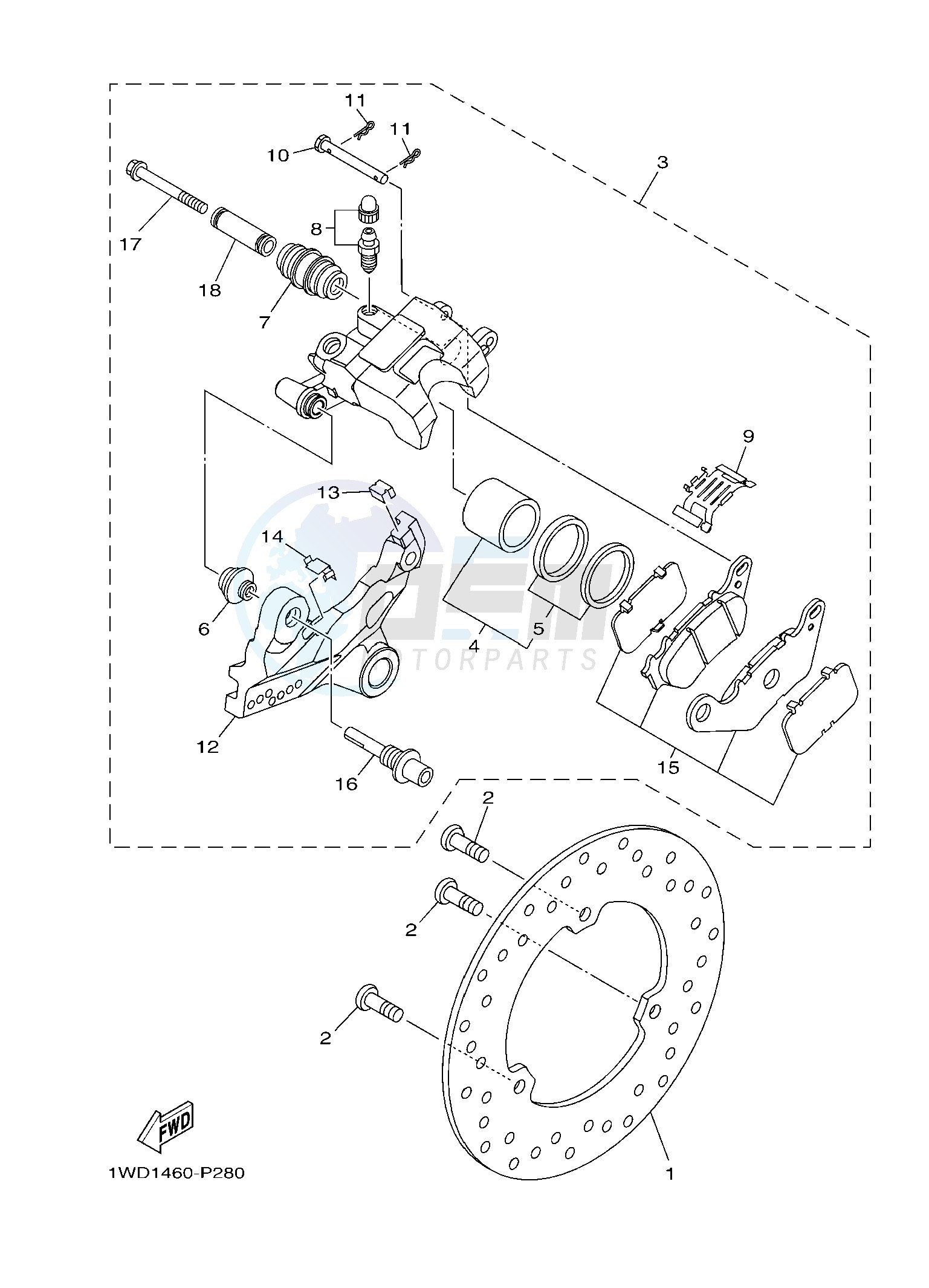 REAR BRAKE CALIPER image