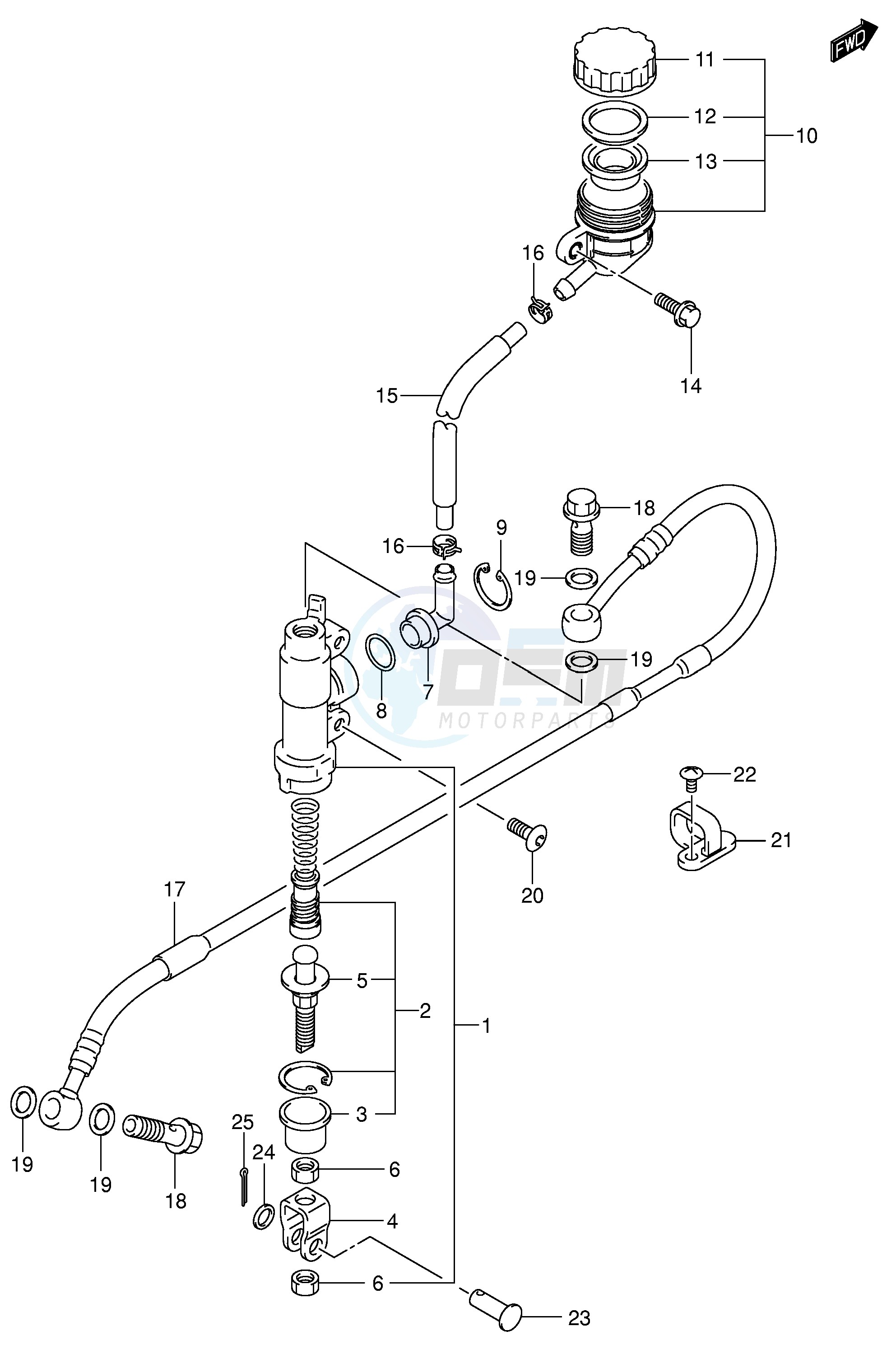 REAR MASTER CYLINDER image