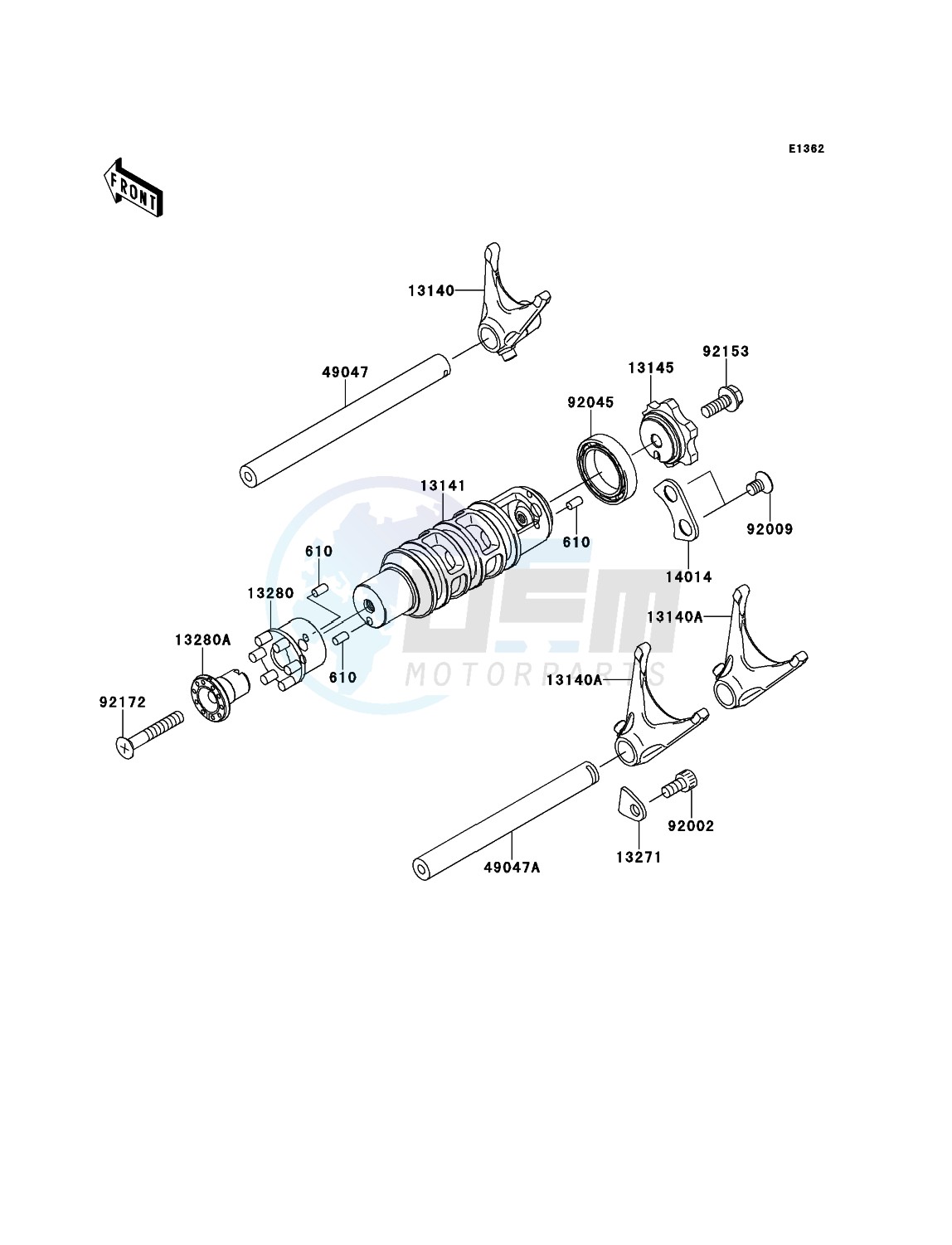 Gear Change Drum/Shift Fork(s) image