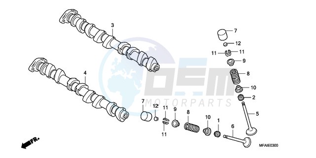 CAMSHAFT/VALVE blueprint