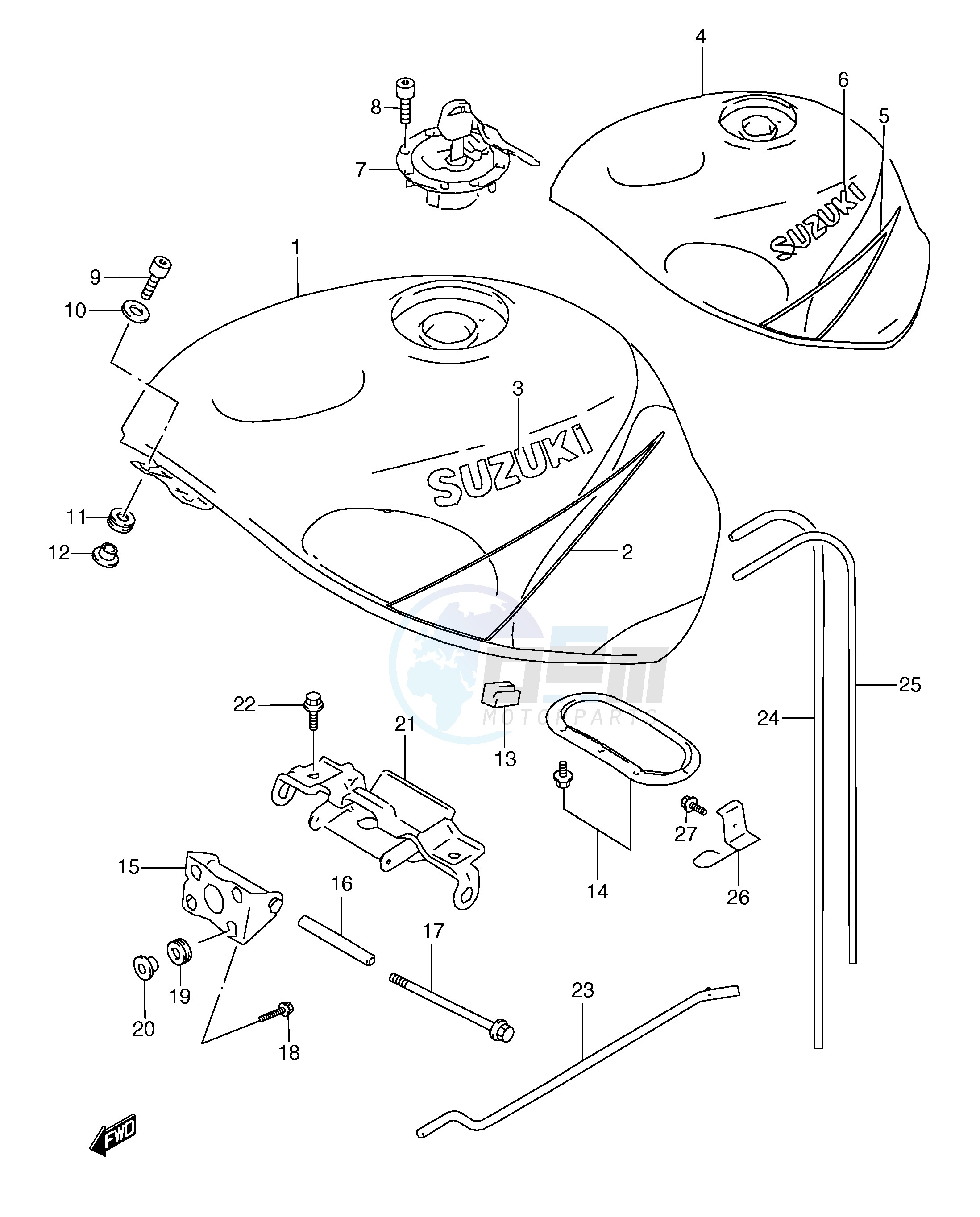 FUEL TANK (MODEL Y FOR L99,BP9,CE2) blueprint