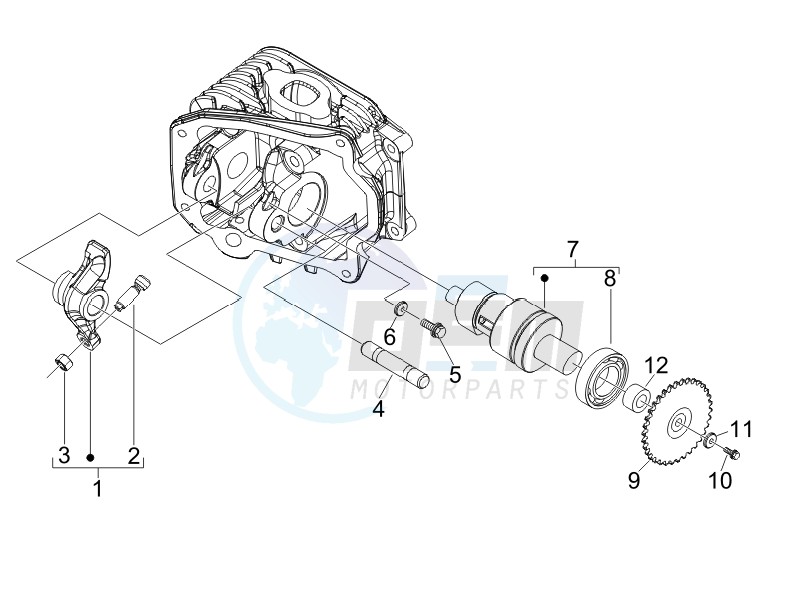 Rocking levers support unit blueprint