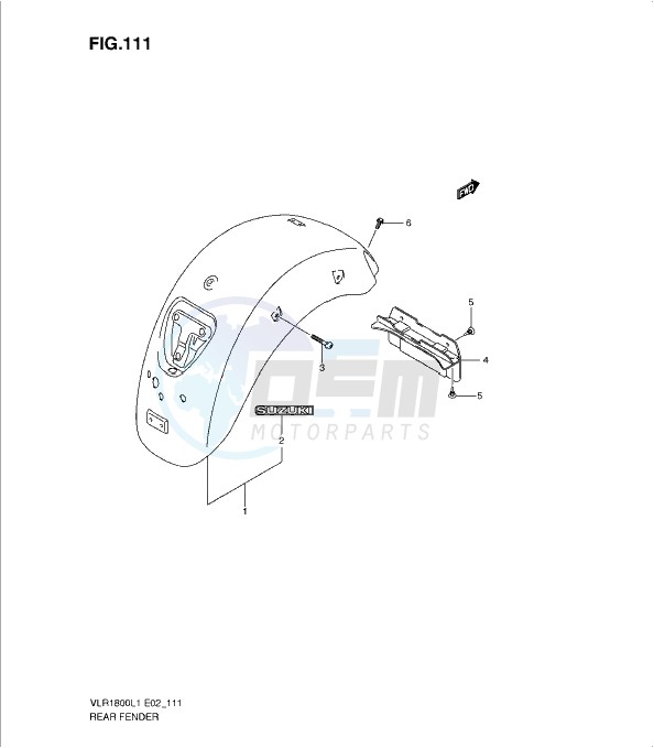 REAR FENDER (VLR1800L1 E2) image