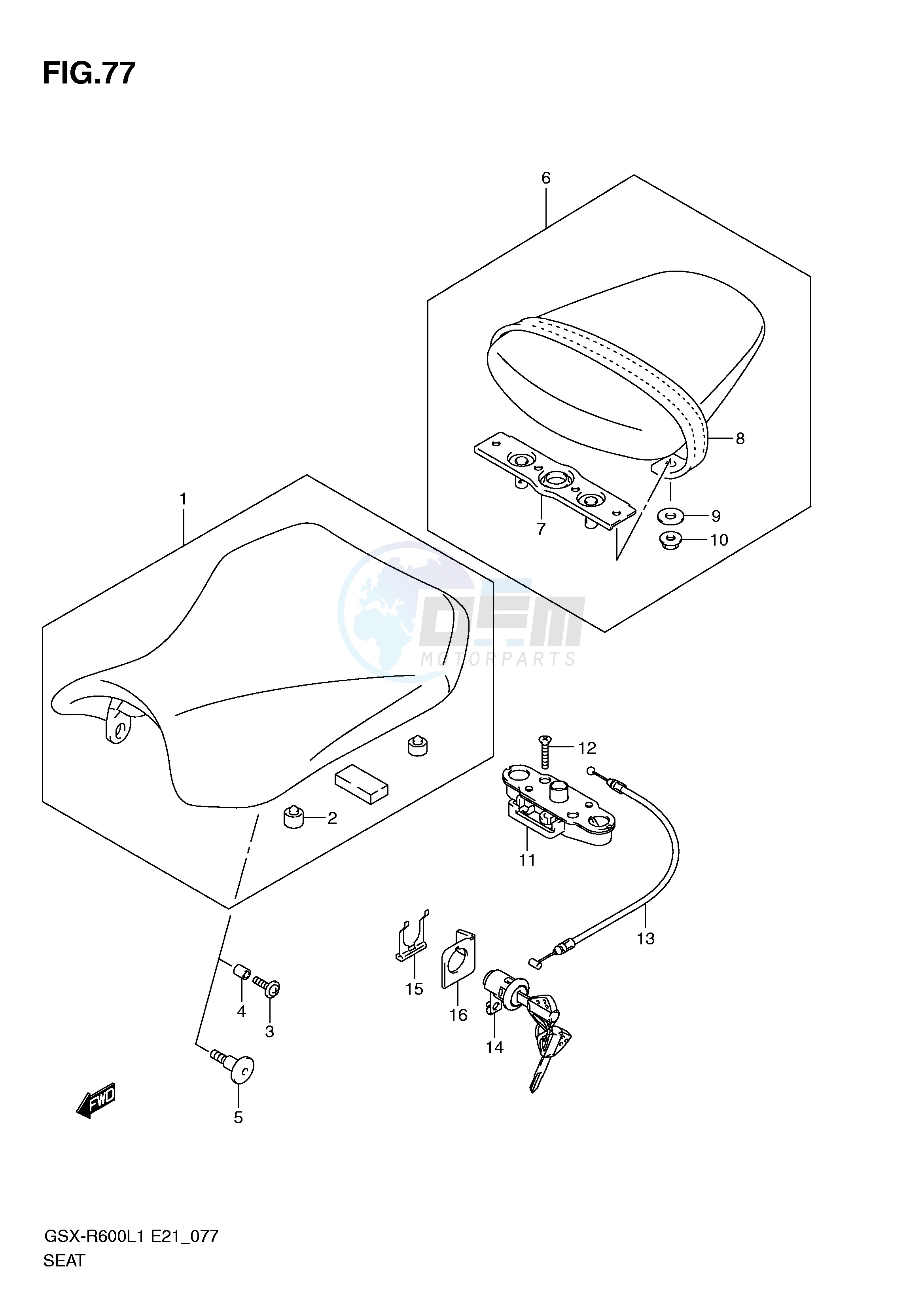 SEAT (GSX-R600UEL1 E21) blueprint