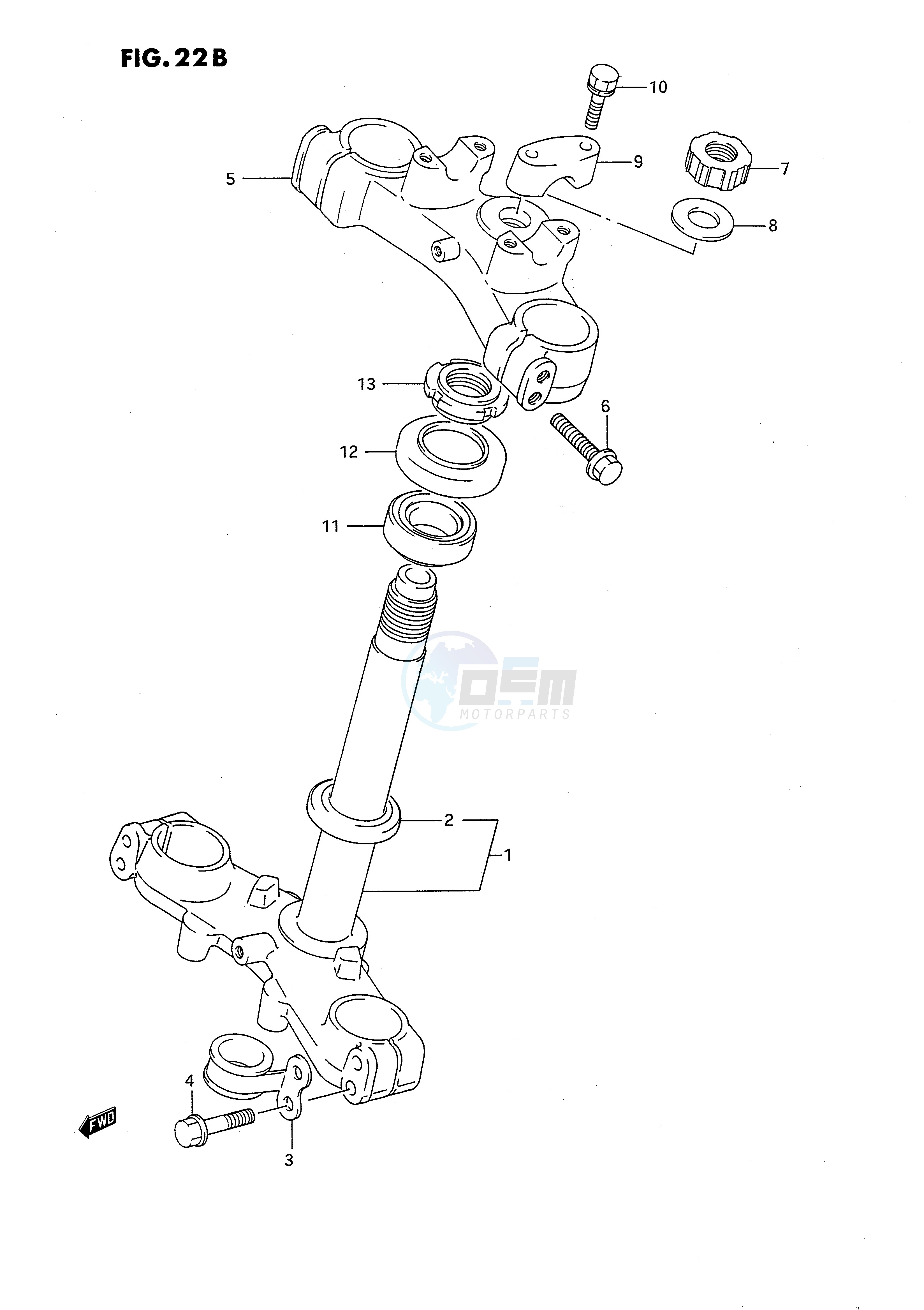 STEERING STEM (MODEL L M N P R S) blueprint