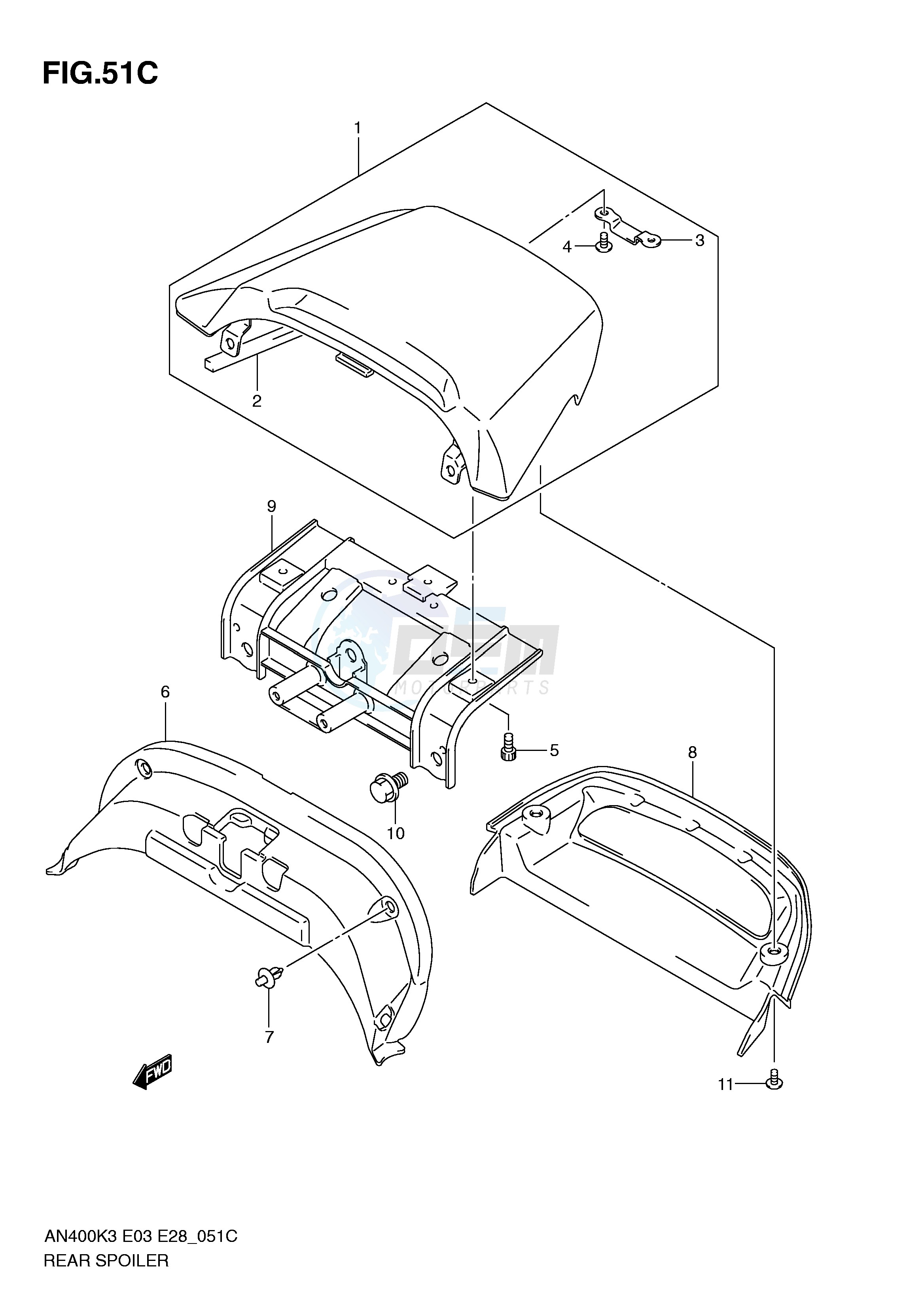 REAR SPOILER (AN400SK5 SK6) blueprint