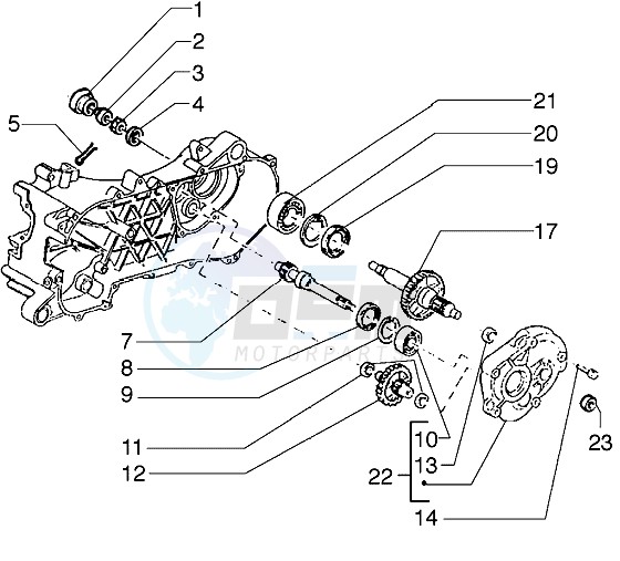 Rear wheel shaft image