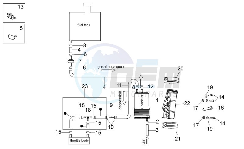 Fuel vapour recover system image