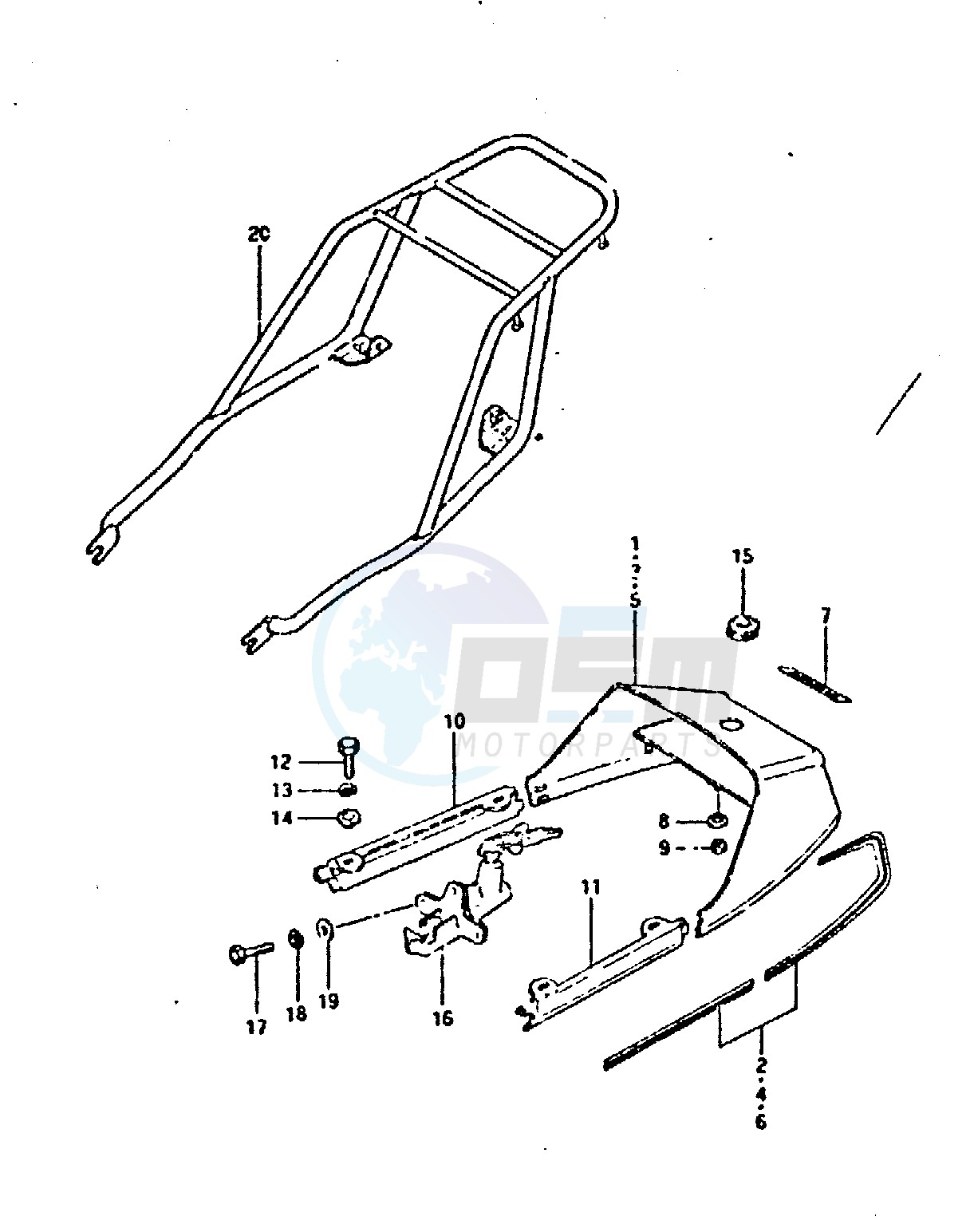 SEAT TAIL COVER (MODEL X : 24L) blueprint